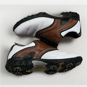 FootJoy Mens Sz 8.5 Contour Spikes Leather Golf Shoes 54024 Womens 10 Brown